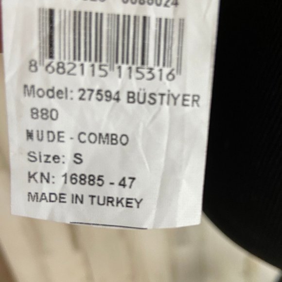 Kiki Riki Size Small Nude Sheer Bustier Bra Top - Picture 7 of 8